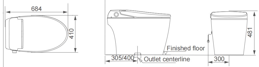 HDE5001T Intelligent Toilet